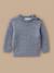 Pull en laine mérinos bébé Bleu+Gris chine 3 - vertbaudet enfant 