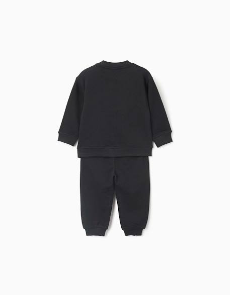 Ensemble de jogging en molleton avec imprimé qui brille dans le noir Noir 2 - vertbaudet enfant 