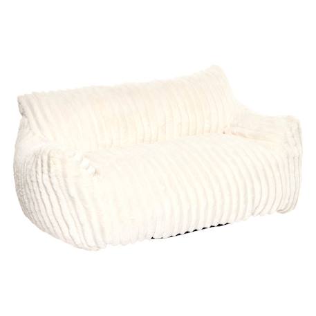 Canapé enfant 2 places velours côtelé Blanc 1 - vertbaudet enfant 