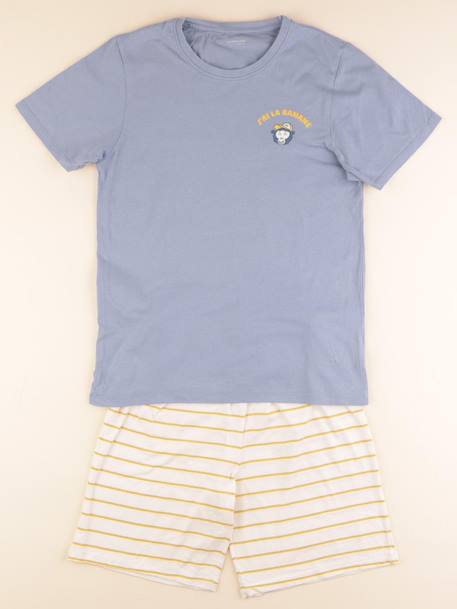Pyjama coton - 14 ans Bleu, jaune 1 - vertbaudet enfant 