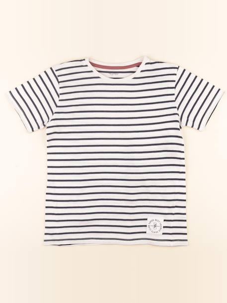 Tee-shirt - 12 ans Blanc, bleu 1 - vertbaudet enfant 