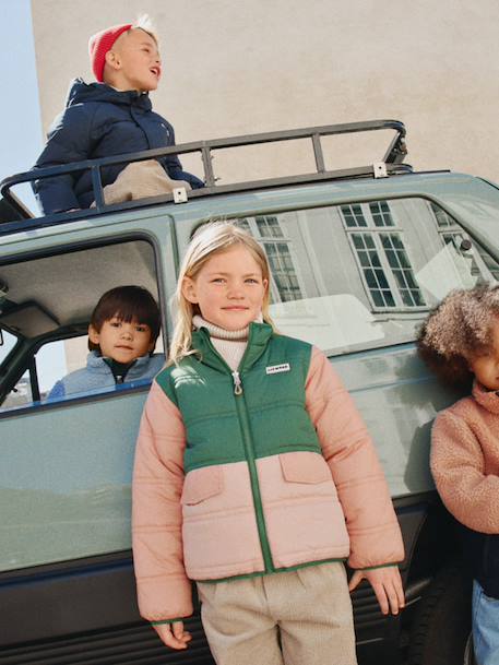 Veste Franka réversible marine+rose 16 - vertbaudet enfant 