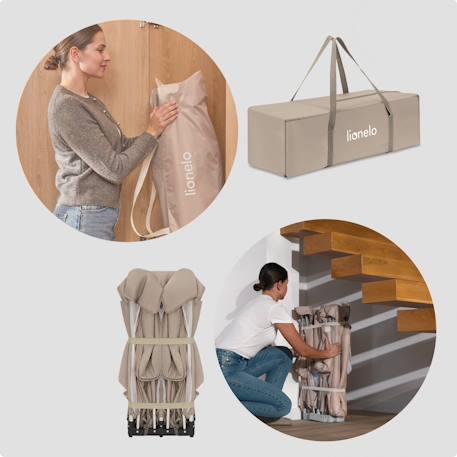 Grand parc bébé florence xl easy fold 180 x 200 cm avec pliage rapide et sac de transport Beige sand+Grey stone 5 - vertbaudet enfant 