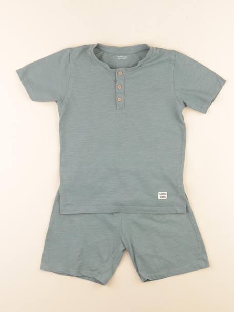 Pyjama coton - 8 ans Vert 1 - vertbaudet enfant 
