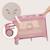 Parc bébé mille 100 x 100 cm avec matelas haute densité, roulettes et jouets à velcro Grey beige+Grey green+Pink 18 - vertbaudet enfant 