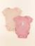 Lot de 2 bodies en coton - 3 mois Beige, rose 1 - vertbaudet enfant 