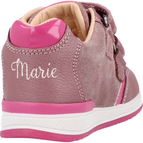 Derbies bébé fille en cuir Marron c1x2u+Rose c8j8n 9 - vertbaudet enfant 