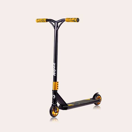 Trottinette acrobatique whizz avec guidon large et roulements abec-9 Black carbon yellow+Green lime black 2 - vertbaudet enfant 
