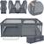 Grand parc bébé florence xl easy fold 180 x 200 cm avec pliage rapide et sac de transport Grey stone 1 - vertbaudet enfant 
