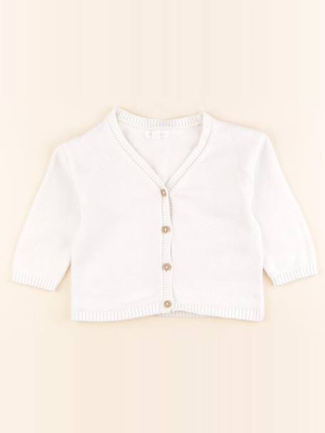 Gilet - 12 mois Blanc 1 - vertbaudet enfant 