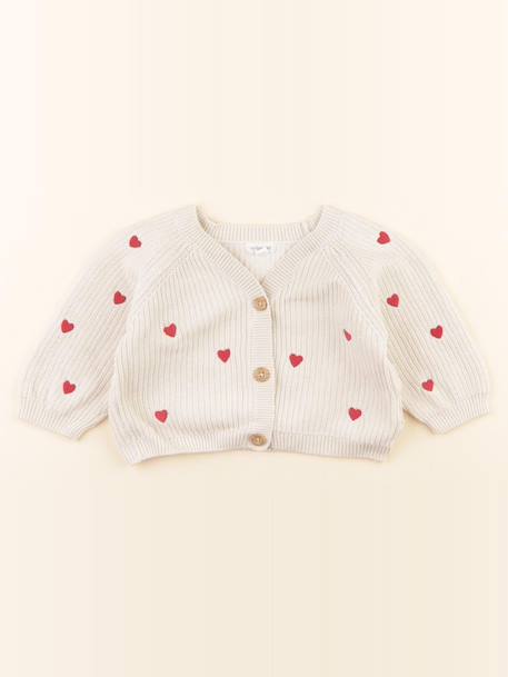 Gilet - 6 mois Beige, rouge 1 - vertbaudet enfant 