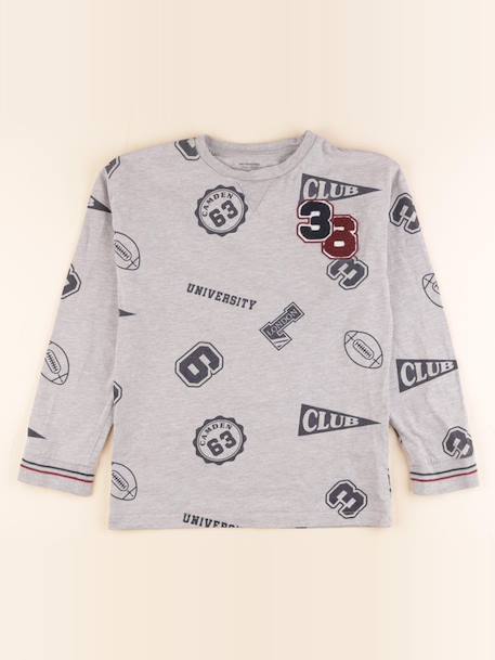 Tee-shirt - 12 ans Gris 1 - vertbaudet enfant 