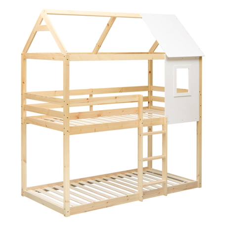 Lit cabane superposé en pin - boscoco Beige 2 - vertbaudet enfant 