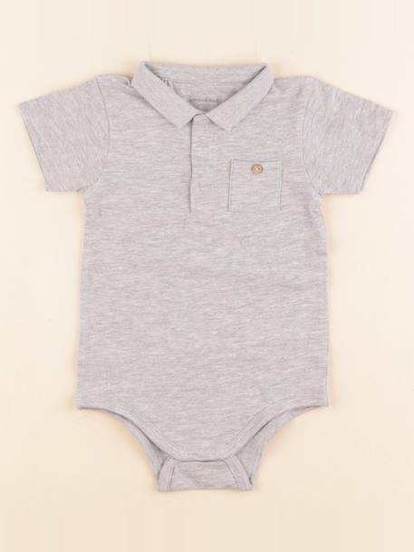 Body à col - 12 mois Gris 1 - vertbaudet enfant 