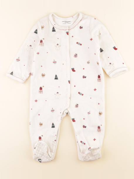Pyjama velours - 12 mois Blanc 1 - vertbaudet enfant 
