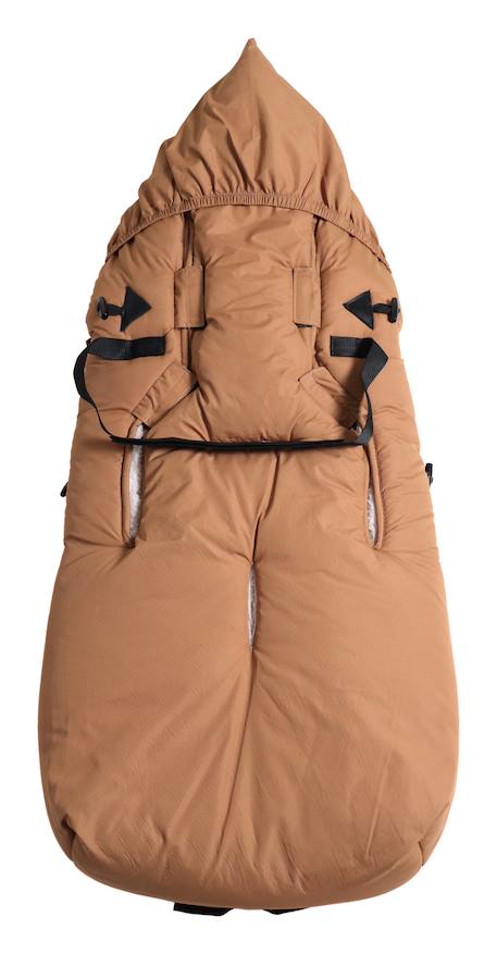 Chancelière pour poussette XL TOO camel+noir / créme 4 - vertbaudet enfant 