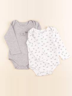Seconde main-Garçon-Lot de 2 bodies en coton - 12 mois