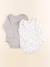 Lot de 2 bodies en coton - 12 mois Blanc, gris 1 - vertbaudet enfant 