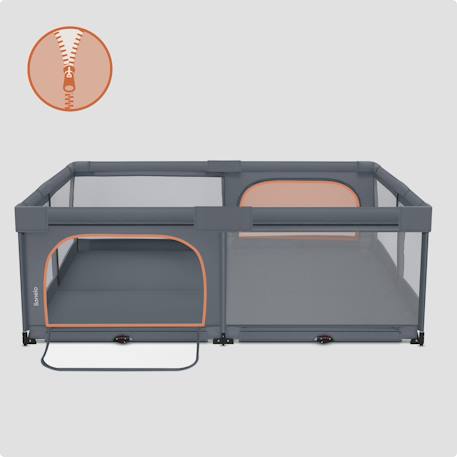 Grand parc bébé florence xl easy fold 180 x 200 cm avec pliage rapide et sac de transport Grey stone 4 - vertbaudet enfant 