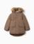 Parka à capuche avec doublure en sherpa Gris 1 - vertbaudet enfant 