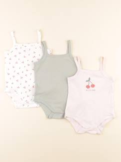 Seconde main-Fille-Lot de 3 bodies en coton - 18 mois