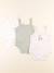 Lot de 3 bodies en coton - 18 mois Blanc, rose, vert 1 - vertbaudet enfant 
