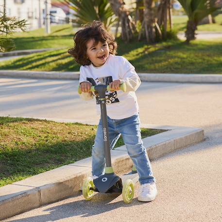 Trottinette enfant 3 roues jessy avec roues lumineuses et hauteur réglable Grey brown+Grey green+Pink rose 7 - vertbaudet enfant 
