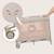 Parc bébé mille 100 x 100 cm avec matelas haute densité, roulettes et jouets à velcro Grey beige+Grey green+Pink 6 - vertbaudet enfant 