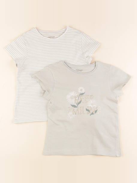 Lot de 2 tee-shirts - 6 ans Vert 1 - vertbaudet enfant 