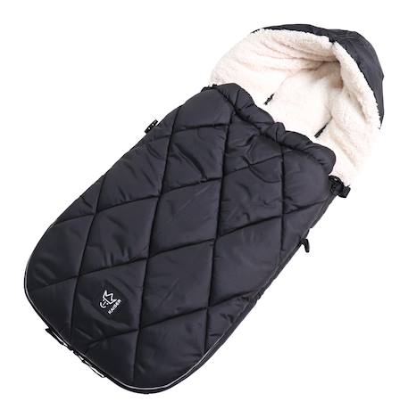 Chancelière pour poussette XL TOO camel+noir / créme 7 - vertbaudet enfant 