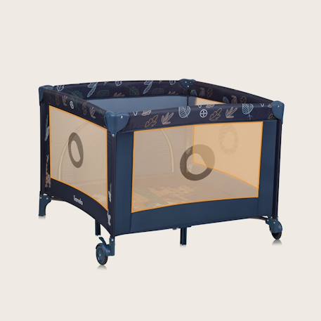 Parc bébé bonnie 100 x 96 cm avec matelas, roulettes et sac de transport Beige sand+Blue navy+Grey stone 11 - vertbaudet enfant 