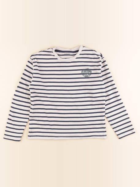 Tee-shirt - 8 ans Blanc, bleu 1 - vertbaudet enfant 
