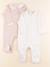 Lot de 2 pyjamas coton - 6 mois Blanc, rose 1 - vertbaudet enfant 
