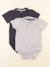 Lot de 2 bodies en coton - 12 mois Bleu, gris 1 - vertbaudet enfant 