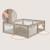 Grand parc bébé willow xl avec côtés en maille et grille de protection Beige sand+Grey concrete 3 - vertbaudet enfant 
