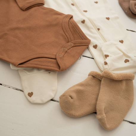 Chaussettes naissance Marron+Vert 4 - vertbaudet enfant 