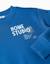 Sweat en coton peigné avec imprimé home studio Bleu 3 - vertbaudet enfant 