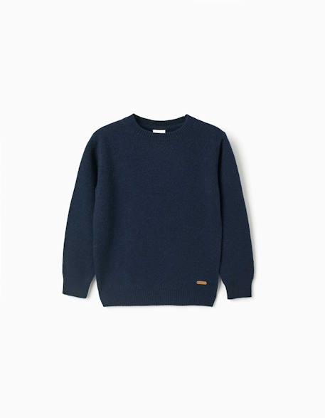 Pull en laine mélangée b&s Bleu foncé+Vert foncé 1 - vertbaudet enfant 