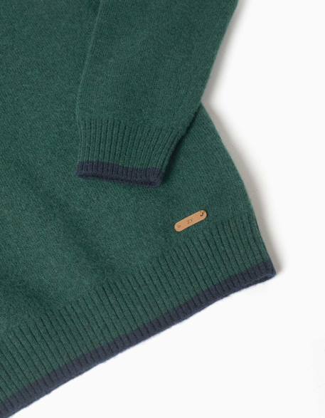 Pull en laine mélangée b&s Bleu foncé+Vert foncé 6 - vertbaudet enfant 