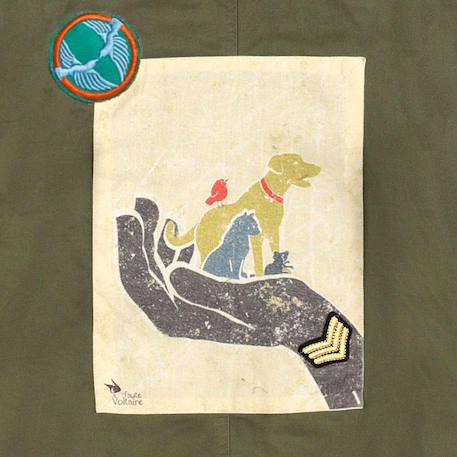 Parka chaude garçon longue à capuche - rock & peace Vert kaki 5 - vertbaudet enfant 
