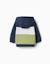 Sweat zippé en coton peigné à capuche et bloc de couleurs Bleu foncé 2 - vertbaudet enfant 