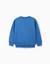 Sweat en coton peigné avec imprimé home studio Bleu 2 - vertbaudet enfant 