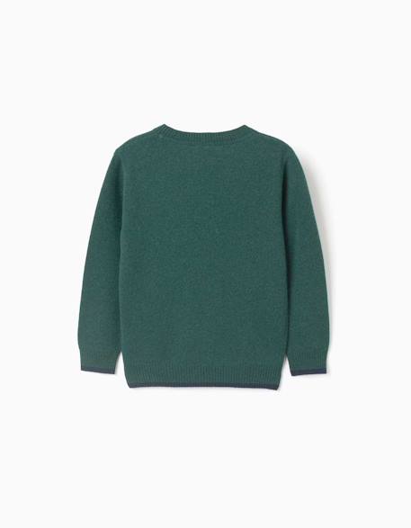 Pull en laine mélangée b&s Bleu foncé+Vert foncé 5 - vertbaudet enfant 