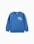 Sweat en coton peigné avec imprimé home studio Bleu 1 - vertbaudet enfant 