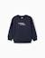 Sweat en coton peigné avec imprimé my home Bleu foncé 1 - vertbaudet enfant 