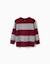 Pull en maille à rayures Rouge foncé+Vert foncé 1 - vertbaudet enfant 