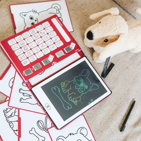 Kidydraw-mini tablette à dessin Fuchsia+Turquoise 2 - vertbaudet enfant 