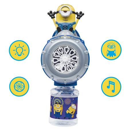 Série de pistolet à bulles - pistolet à bulles les minions avec effets lumineux et sonores. Jaune 2 - vertbaudet enfant 