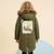 Parka chaude garçon longue à capuche - rock & peace Vert kaki 1 - vertbaudet enfant 