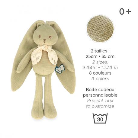 Peluche lapin lapinoo vert 25 cm Vert 5 - vertbaudet enfant 